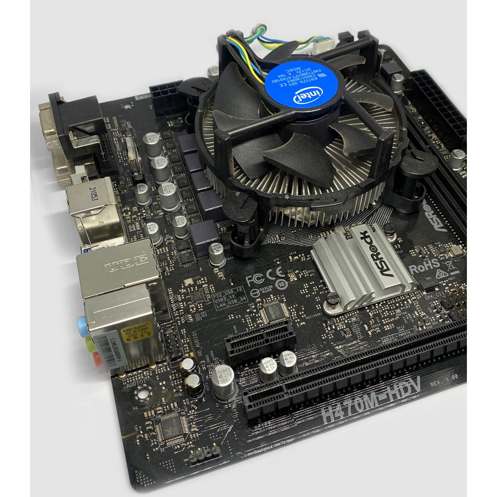 CPU (ซีพียู) INTEL CORE I3 10100 + Mainboard ASRock H470M HDV REV1