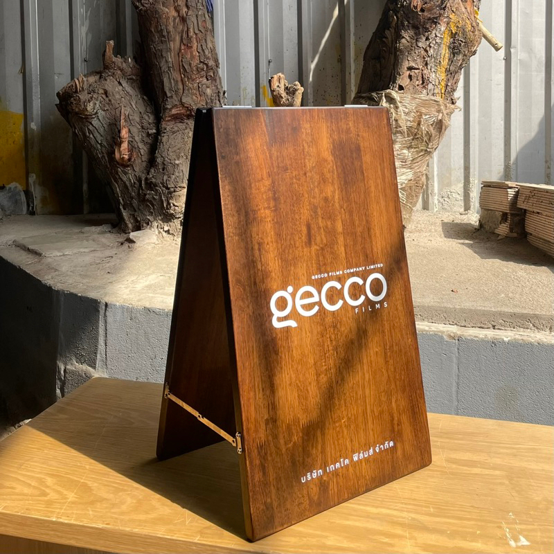 พร้อมส่ง mini wood sign 🪜 ป้ายคาเฟ่ ป้ายร้านอาหาร ป้ายไม้ตั้งพื้น ตั้งหน้าร้าน ฟรีข้อความสติ๊กเกอร์บ