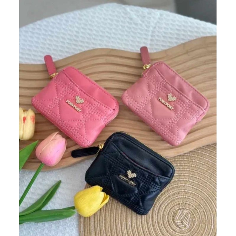 รวมกระเป๋าตังค์​ + กป​ ใส่บัตร​ หนังแท้​ / พียู​ จากร้าน​ ponypony