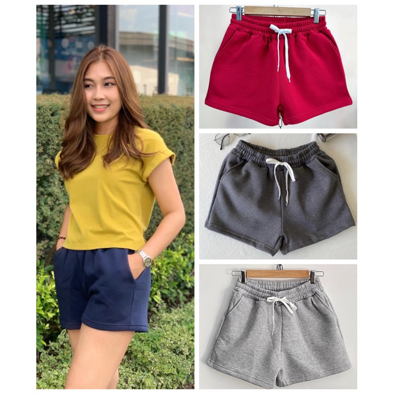 กางเกงขาสั้นผ้าสำลี ผ้านุ่ม ทรงสวย ใส่สบาย