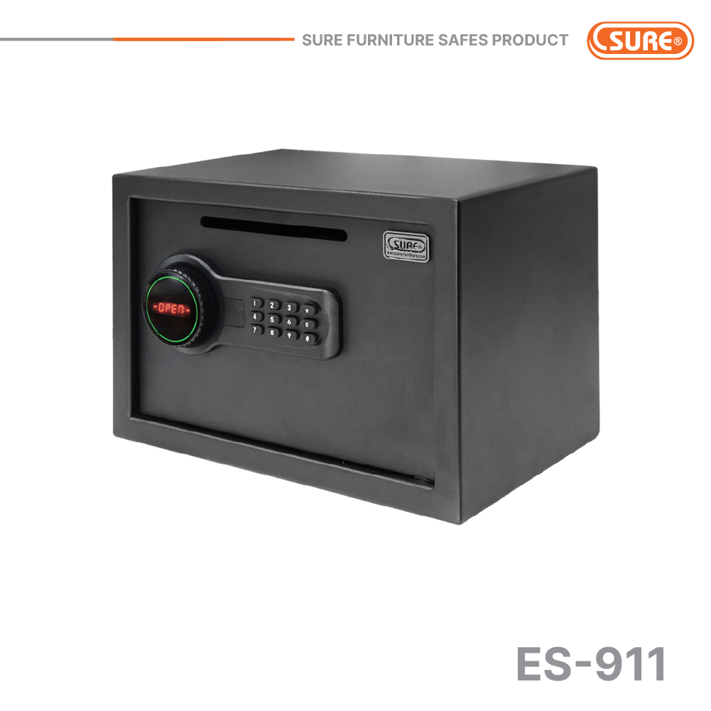 ES-911 ตู้เซฟอิเล็กทรอนิกส์ แบบมีช่องหยอด SURE FURNITURE