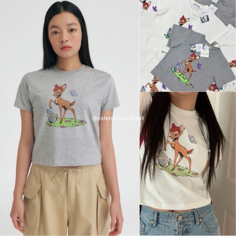 ส่งแมส Bambi crop 🦌 เสื้อยืดทรงครอปแขนสั้น รุ่นนี้ดูชิคมากๆงานชนช็อปที่กำลังฮิตสุดๆ