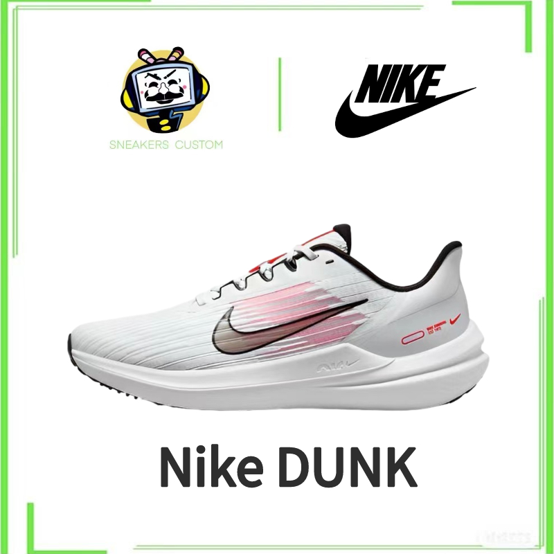【ของแท้💯%】Nike Air Winflo 9 กันลื่น รองเท้าวิ่ง ขาว