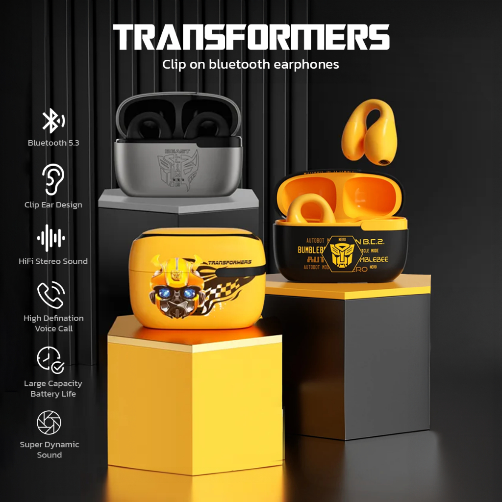 Transformers หูฟัง TWS True Wireless เชื่อมต่อบลูทูธ สวมใส่ง่าย ดูหนัง ฟังเพลงไม่มีสะดุด
