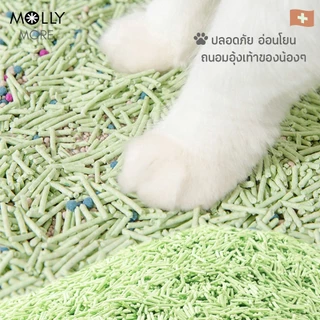 Molly Pure/Blend ทรายแมวออร์แกนิค ทรายแมวเต้าหู้ ผลิตจากธรรมชาติ100% คุมกลิ่น จับตัวเป็นก้อนไว ทรายแมว เบนโทไนท์