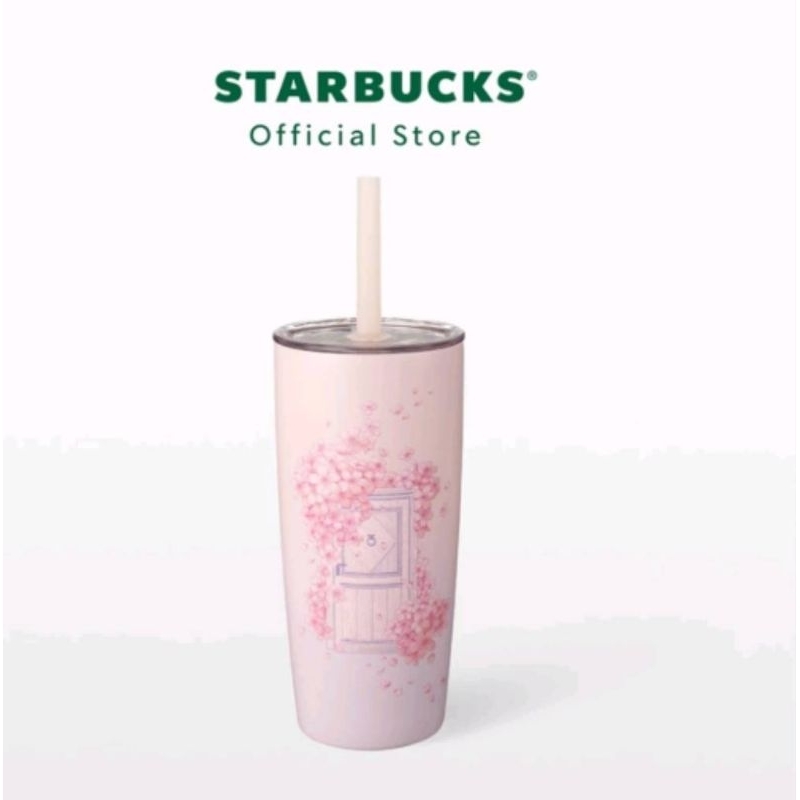 Starbucks Stainless Steel Cherry Blossom Secret Garden Cold Cup 20oz. 📌#แท้100% ทัมเบลอร์สตาร์บัคส์สแตนเลสสตีล