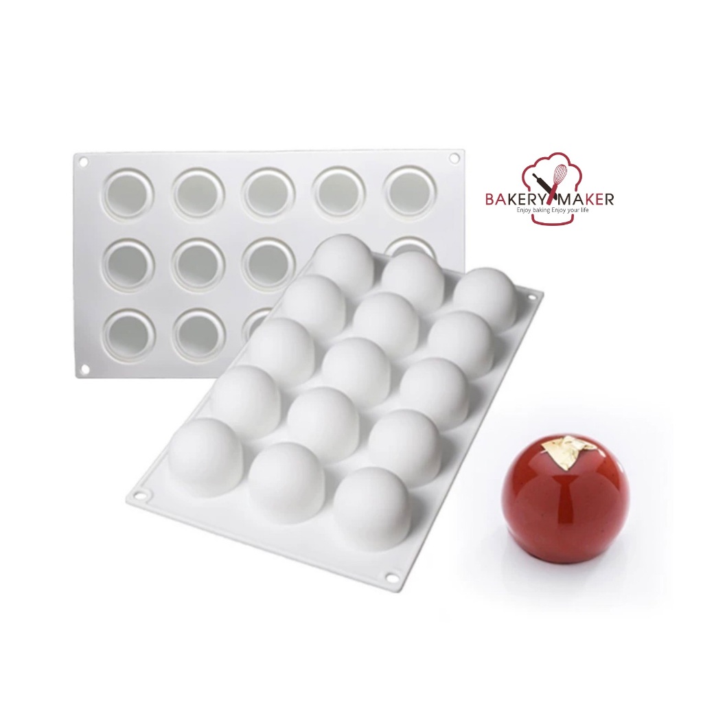 พิมพ์ซิลิโคน มูส ทรงกลม 3D มี 4 ขนาดให้เลือก / แบบหนา Silicone mousse mold ราคา ถูกที่สุด ดีลบีเคเค แกลเลอรีภาพที่ 2