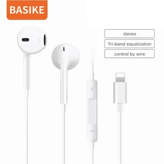 BASIKE หูฟัง หูฟังอินเอียร 3.5mm แบบมีสาย For Samsung Oppo HUAWEI หูฟังใช้สาย ของแท้100% earphone