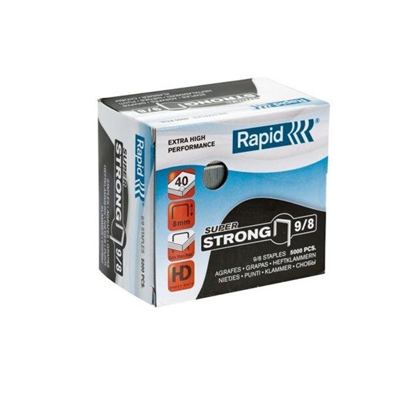 ลวดเย็บกระดาษ Rapid (กล่อง 5,000เข็ม) super strong 9/8