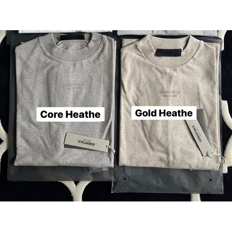 พร้อมส่ง เสื้อยืดคอกลม Essentials Fear of God 🔥 Core&amp;Gold Heathe