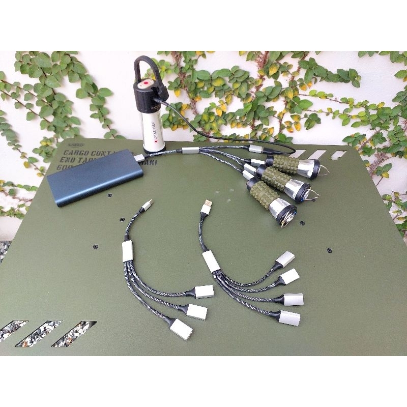 Adapter สายชาร์จ USB Type-A 4 in 1 / Type-C 3 in 1