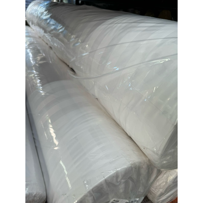 ผ้าริ้วคอตตอนซาติน ผ้าปูที่นอนริ้วโรงแรม