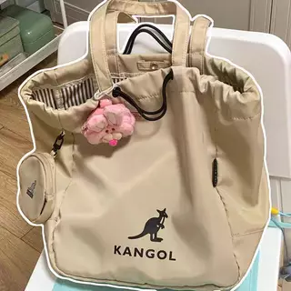 กระเป๋าสะพายข้างผ้าไนล่อน KANGOL จั้มโบ้ ห้อยกระเป๋าใบเล็ก มี 4 สี พร้อมสายรูด