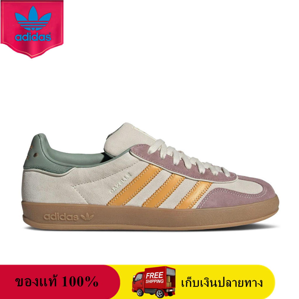ของแท้ 100% adidas Gazelle Indoor Off White Preloved Yellow ID1007 Sneaker รองเท้าผู้ชายและผู้หญิง