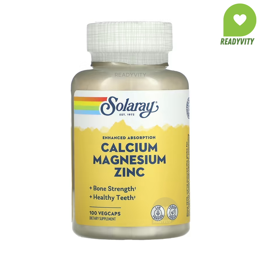Solaray, Calcium Magnesium Zinc, 100 VegCaps