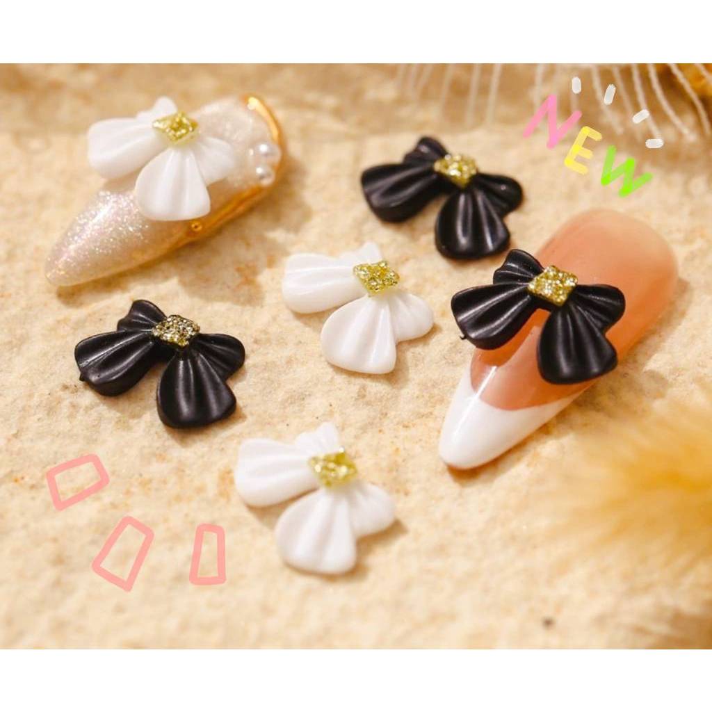 โบว์ติดเล็บใหญ่ 20 ตัว แพ็คละ12 บาท ถูกสุด ๆ ส่งของทุกวันจ้า