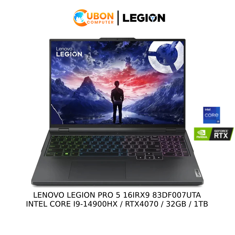 LENOVO Legion Pro 5 16IRX9 83DF007UTA INTEL CORE I9-14900HX / RTX4070 / 32GB / 1TB / WIN11 / 4 Yrs Ulti-Support
