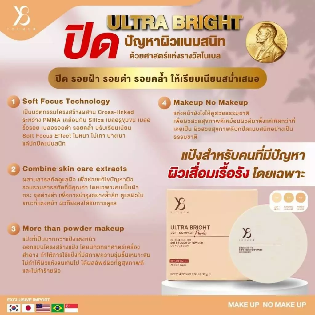 Y8 skincare powder Makupcate Certificate แป้งสกินแคร์บำรุงผิว นวัตกรรมใหม่จากญี่ปุ่น ส่งฟรี thumbnail 10