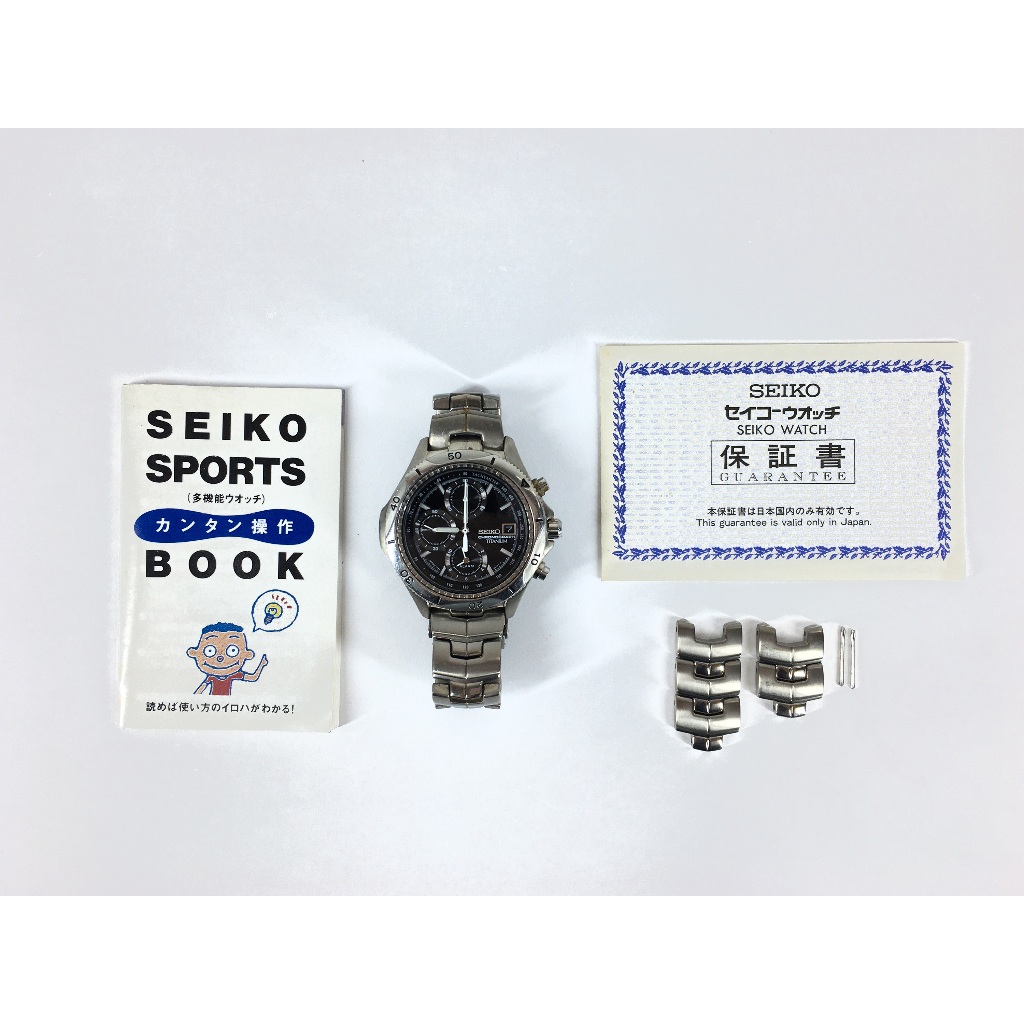 Seiko (เซโกะ) Prospex Chronograph Titanium Quartz 7T62-0AC0 Made in Japan นาฬิกา สำหรับผู้ชาย สีเงิน กันน้ำ S17825.05