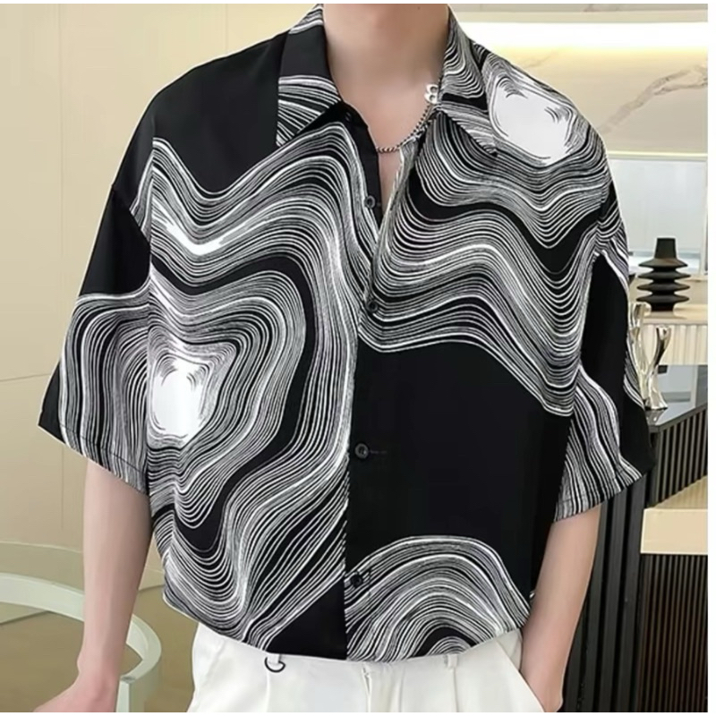 เสื้อฮาวาย ลาย#เข้าใหม่ เนื้อผ้าไหมอิตาลีผ้านิ่ม ไซร์M-2XL