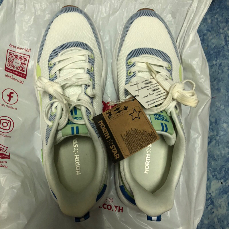 Bata บาจา North Star รองเท้าผ้าใบแบบมีเชือกผูก มือหนึ่งพร้อมส่ง
