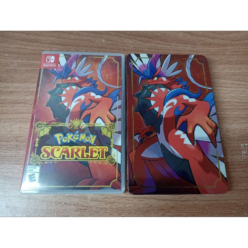 (มือสอง) Nintendo Switch (NSW) Pokemon Scarlet + กล่องเหล็ก Steel Book (มือสอง)
