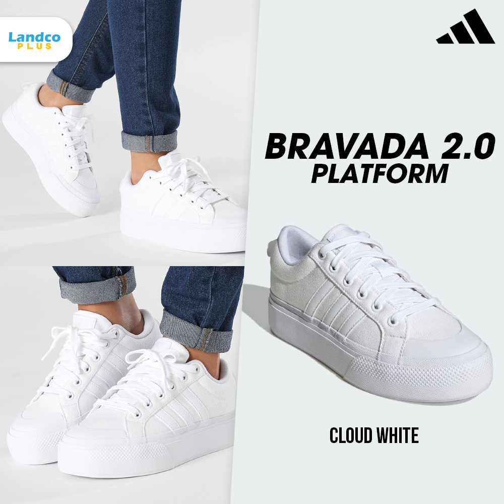 Adidas อาดิดาส รองเท้าผ้าใบ รองเท้าสีขาว W Bravada 2.0 IE2309 (2000)