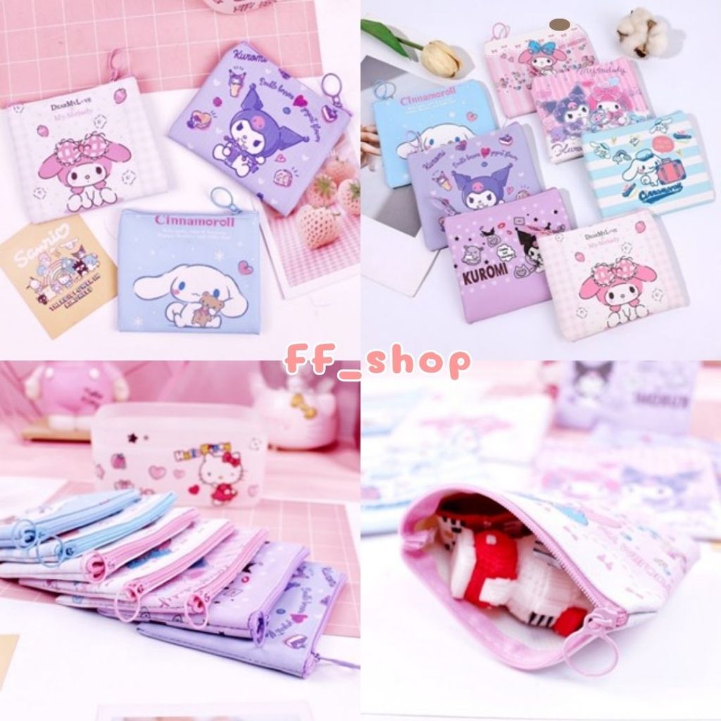 FF.shop กระเป๋าใส่เหรียญ ผ้า หนัง ลายน่ารัก-การ์ตูน #F-0015