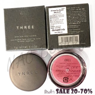 ป้ายไทย_ของแท้100%_THREE Glam Tone Color Custard  5 g