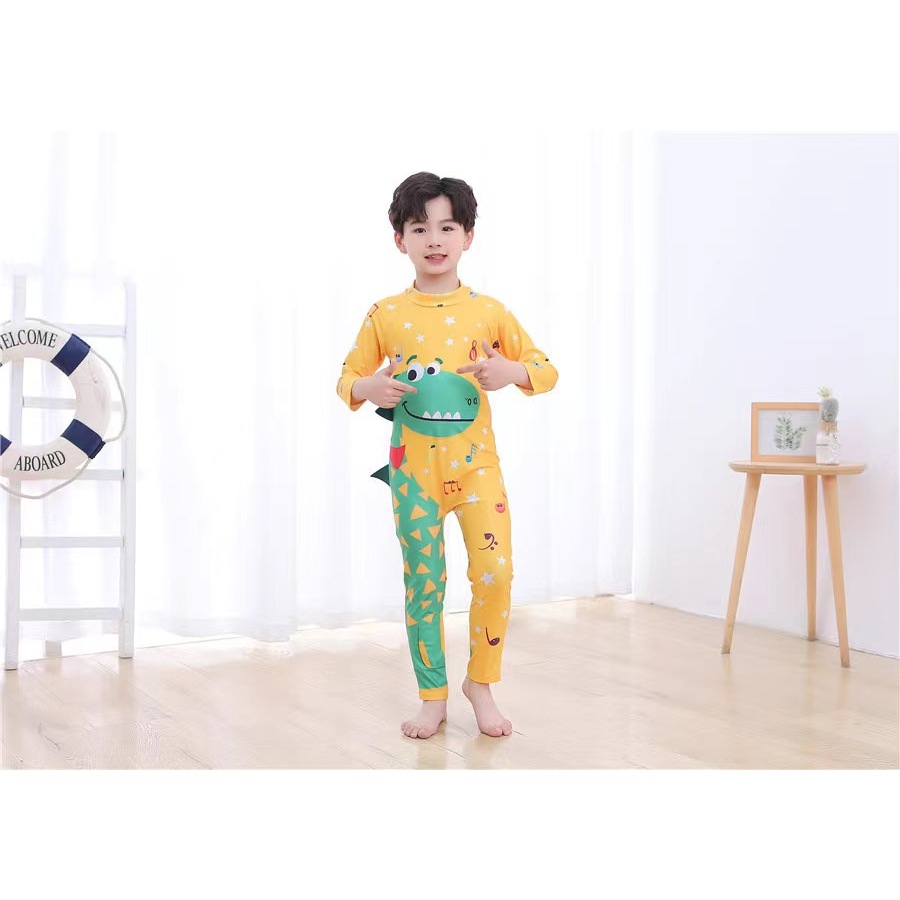 🥰ส่งจากไทย🥰 ชุดว่ายน้ำเด็กชายเด็กชาย พร้อมหมวก - รูปที่ 3