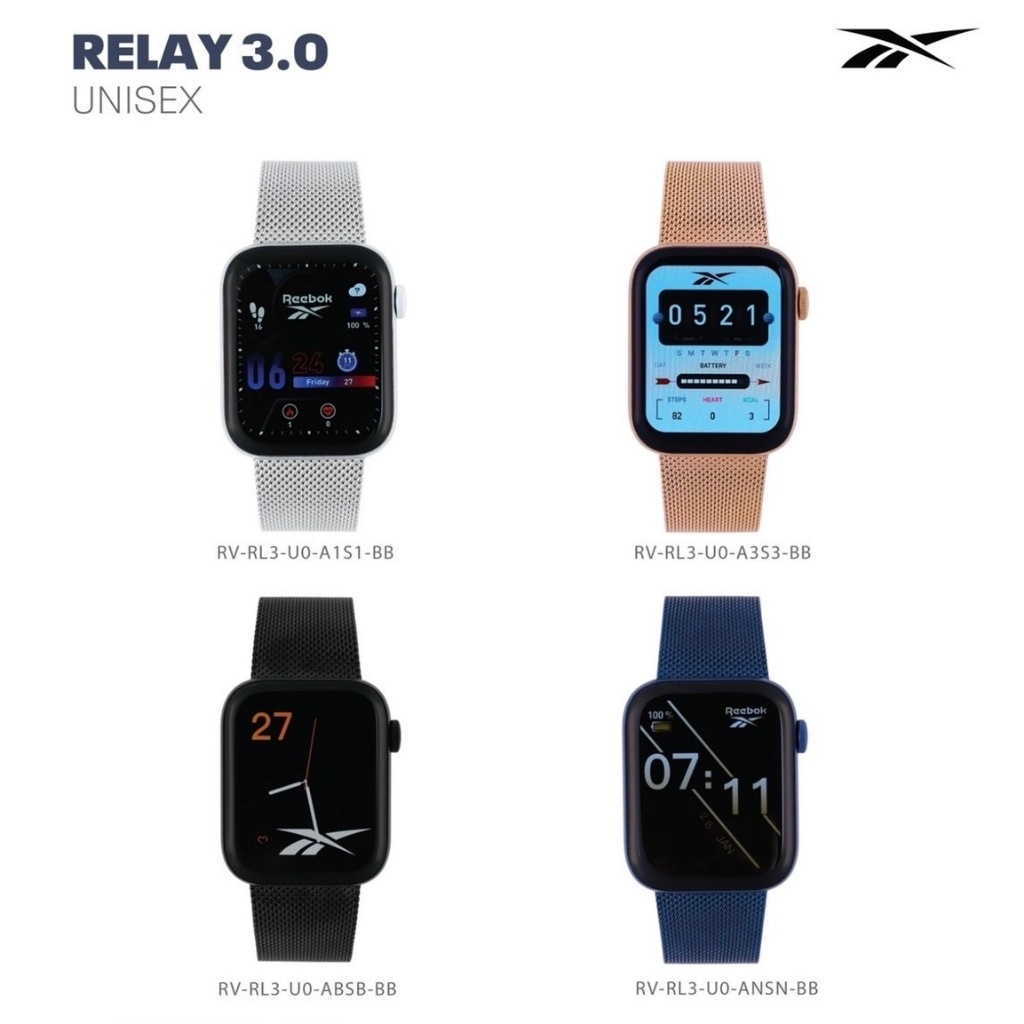 REEBOK นาฬิกาข้อมือ Smart Watch รุ่น RELAY 3.0 (พร้อมสายยางSILICON แถมให้ 1 เส้น)