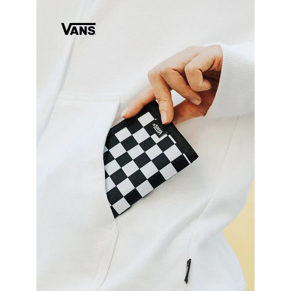 VANS Tide Camouflage Velcro พับผ้าใบกระเป๋าสตางค์ ID Card Holder
