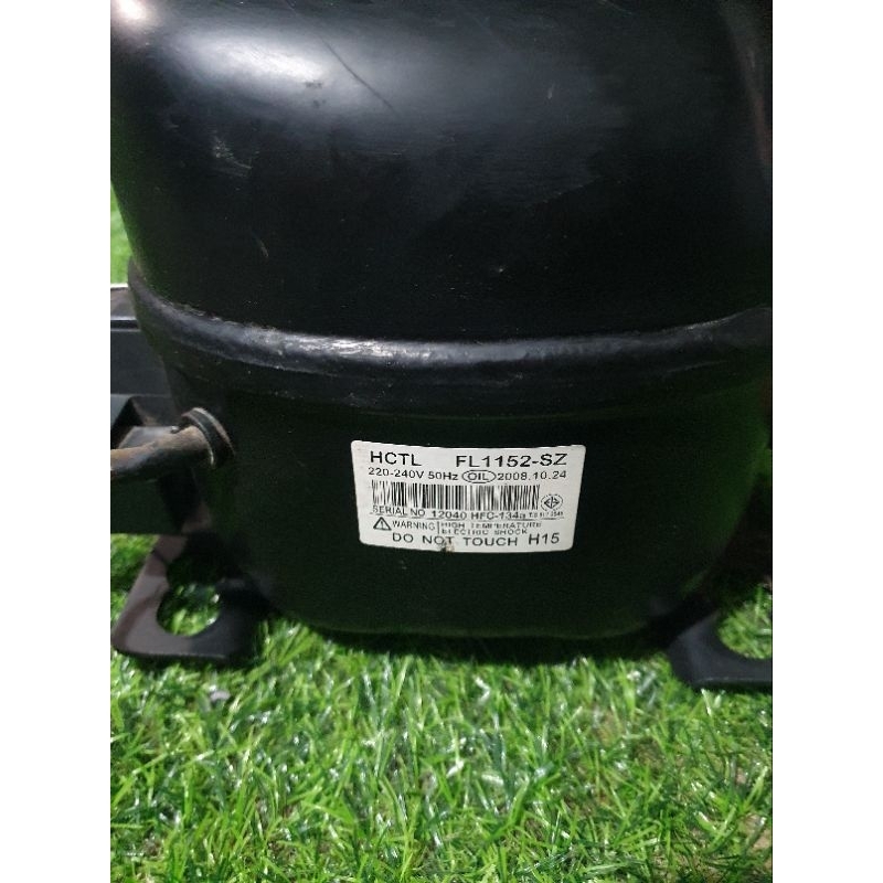 คอมเพรสเซอร์ตู้เย็น(HCTL)มือสอง FL1152-SZ น้ำยา HFC-134a อะไหล่ตู้เย็นมือสองของแท้