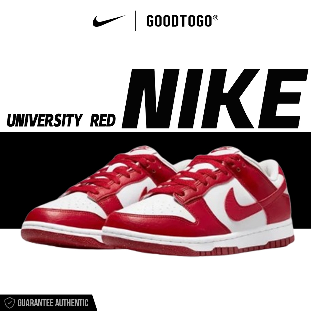 แท้💯% Nike Dunk Low Next Nature "University Red" DN1431-101 Sneakers