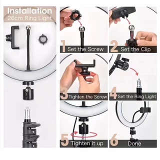 [พร้อมส่ง] ไฟไลฟ์สด 10 นิ้ว ปรับแสงได้ ไฟแต่งหน้า ไฟ live สด ไฟกลม เซลฟี่ อัดวิดีโอ แต่งหน้า ถ่ายวิดีโอ สวยๆ