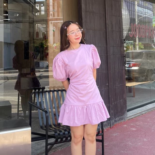 Wendy Dress มินิเดรสแขนตุ๊กตาแต่งชายระบายรอบตัว