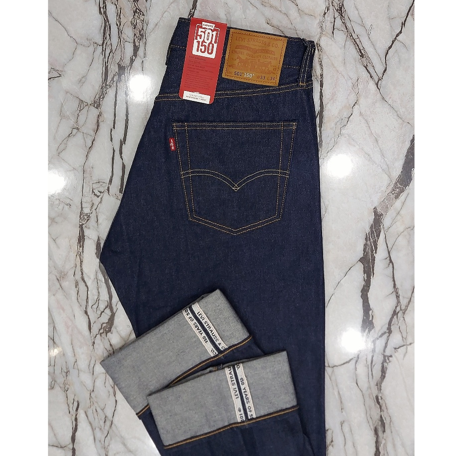 กางเกงยีนส์ forลีวายส์ 501 ริมแดง Big E รุ่นฉลองครบรอบ150ปี MADE IN CHINA ขากระบอก กระดุม (RL) (LN)