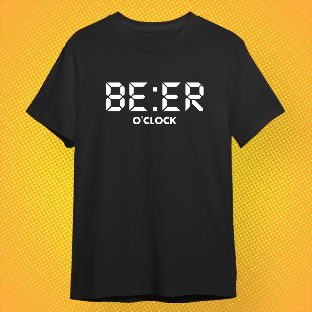 เสื้อยืด BEER O'CLOCK กวนตีน ผ้า cotton 100%