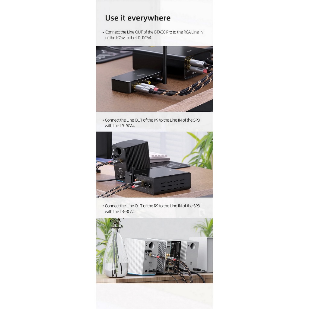 [-ประกันศูนย์ไทย-] FiiO LR-RCA4 สาย Dual RCA Analog ของแท้ ตัวนำทองแดง 5N ชุบเงิน 164 แกน - รูปที่ 7