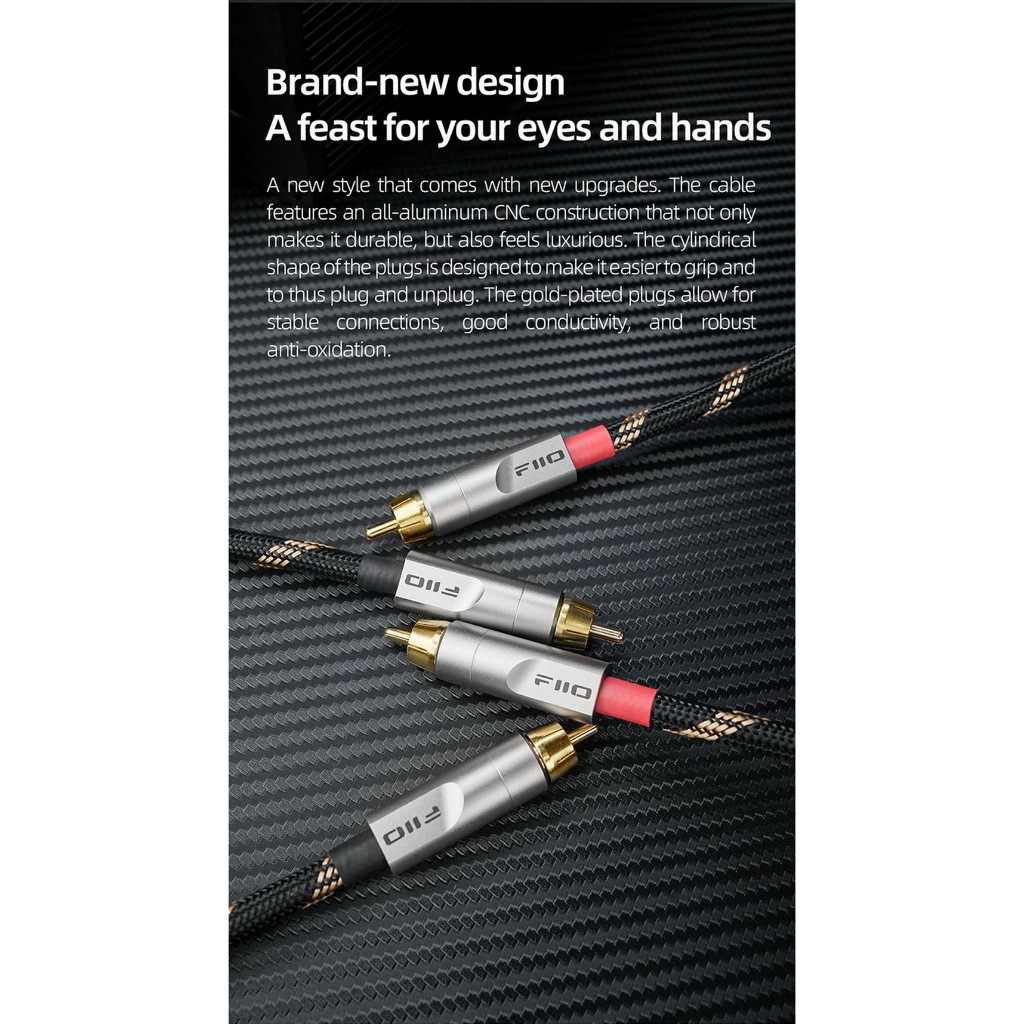 [-ประกันศูนย์ไทย-] FiiO LR-RCA4 สาย Dual RCA Analog ของแท้ ตัวนำทองแดง 5N ชุบเงิน 164 แกน - รูปที่ 2