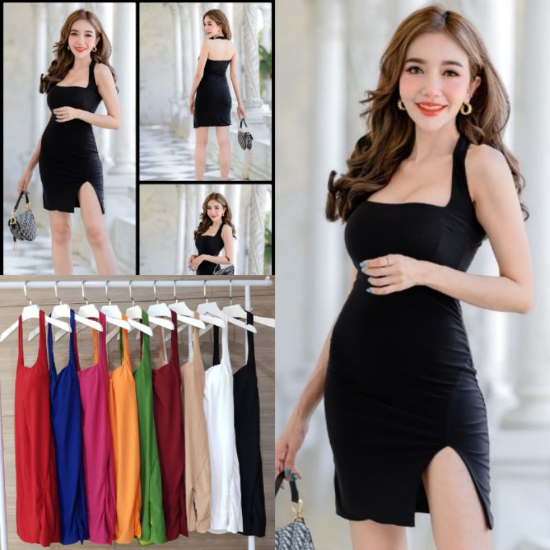 ✅MDR30✅ เดรสคล้องคอโชว์หลัง ชุดพีอาร์แซ่บๆ