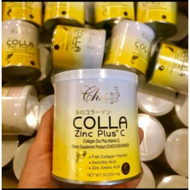 2 กล่อง COLLA Zinc Plus C คอลลา ซิ้งค์ พลัส ซี (= 270บาท /2กล่อง)
