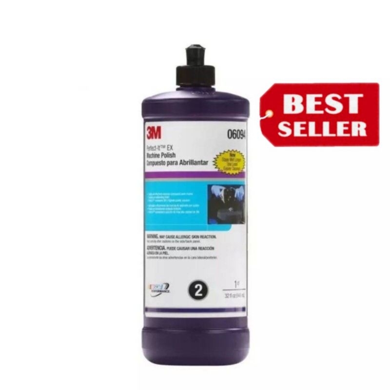 3M รุ่น PERFECT-IT 06094 น้ำยาขัดละเอียด #2 ฝาดำ  ขนาด 946 มล.​ของแท้100%