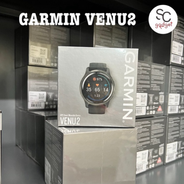 Garmin Venu 2  การ์มินนาฬิกาสมาร์ทวอทช์สุขภาพ 45mm GPS, Wi-Fi, Black+Slate แท้ ประกันศูนย์ไทย