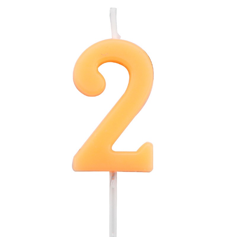 เทียนวันเกิด เทียนตัวเลขสีหวาน 0-9 พร้อมถาดรอง (สุ่มสี) - รูปที่ 6