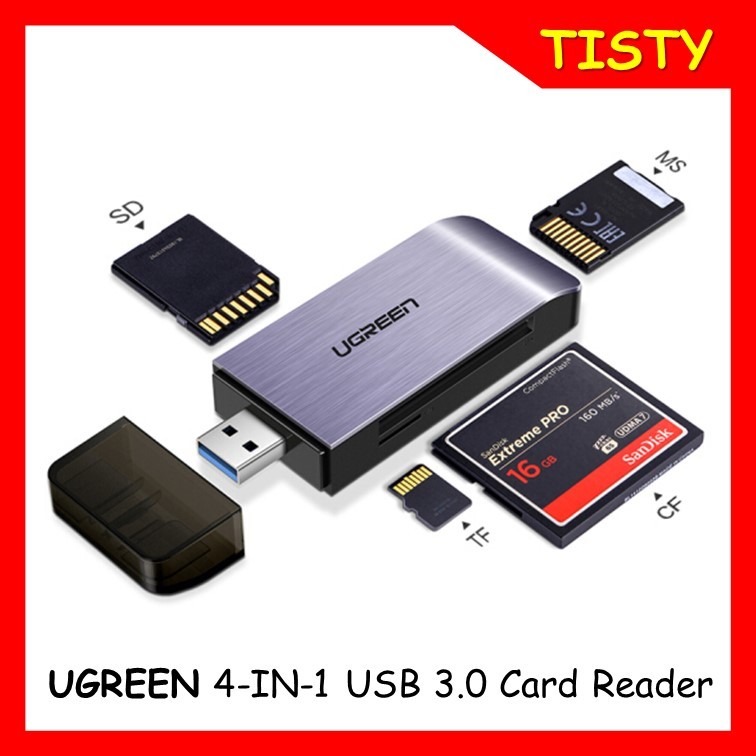 UGreen 50540 USB-A 3.0 to CF, SD, MicroSD, Memory Stick Multifunction Card Reader Multi-Reader