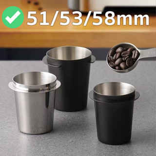 ถ้วยโดส กระบอก รองผงกาแฟไม่ให้หก 51mm 53mm 58mm Silver ถ้วยส…