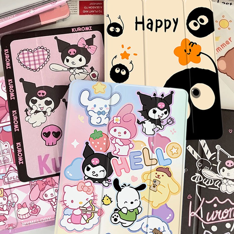 เคสไอแพดพร้อมช่องใส่ปากกา เคสไอแพด เคสลายการ์ตูนน่ารัก 10.2 Gen7/Gen8/Gen9 Air4/Air5 10.9 สินค่าพร้อมส่งจากไทย