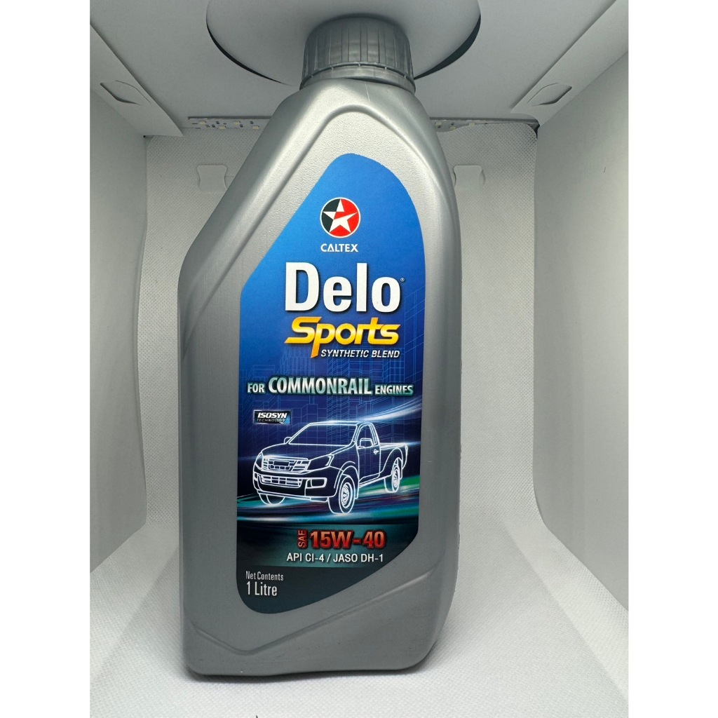 น้ำมันหล่อลื่นเครื่องยนต์ดีเซลเกรดกึ่งสังเคราะห์ CALTEX Delo Sports Synthetic Blend 15W-40