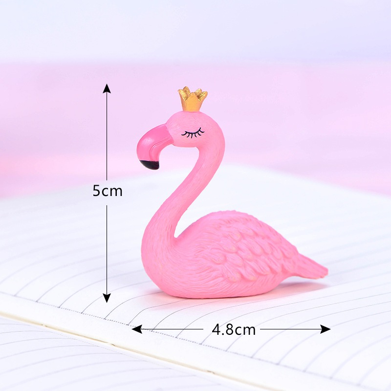 (ราคา/ชิ้น) ตุ๊กตาจิ๋ว ตุ๊กตุ่นจิ๋ว ชุดนกฟลามิงโก สำหรับตกแต่งบ้าน โต๊ะทำงาน เป็นของขวัญ จัดสวนเพื่อความสวยงาม